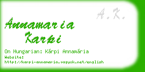 annamaria karpi business card