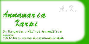 annamaria karpi business card